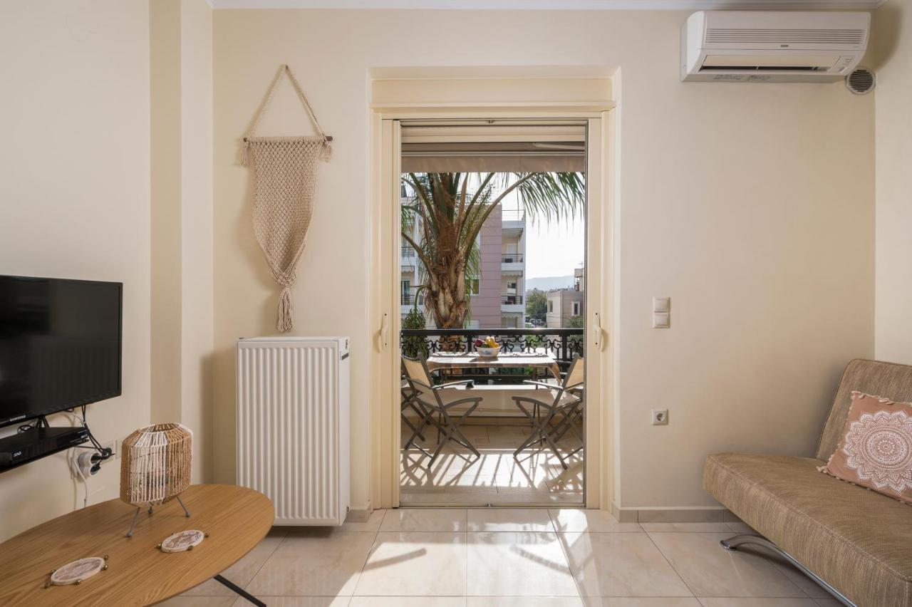 Ferienwohnung Luxury Coastal Retreat, Mountain View Balcony With Palm Trees & Parking Chania  Exterior foto
