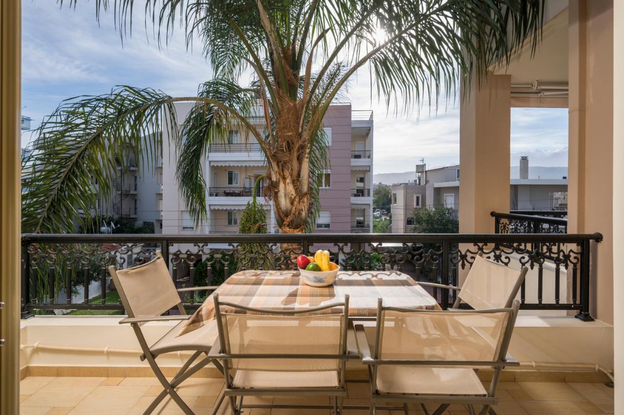 Ferienwohnung Luxury Coastal Retreat, Mountain View Balcony With Palm Trees & Parking Chania  Exterior foto
