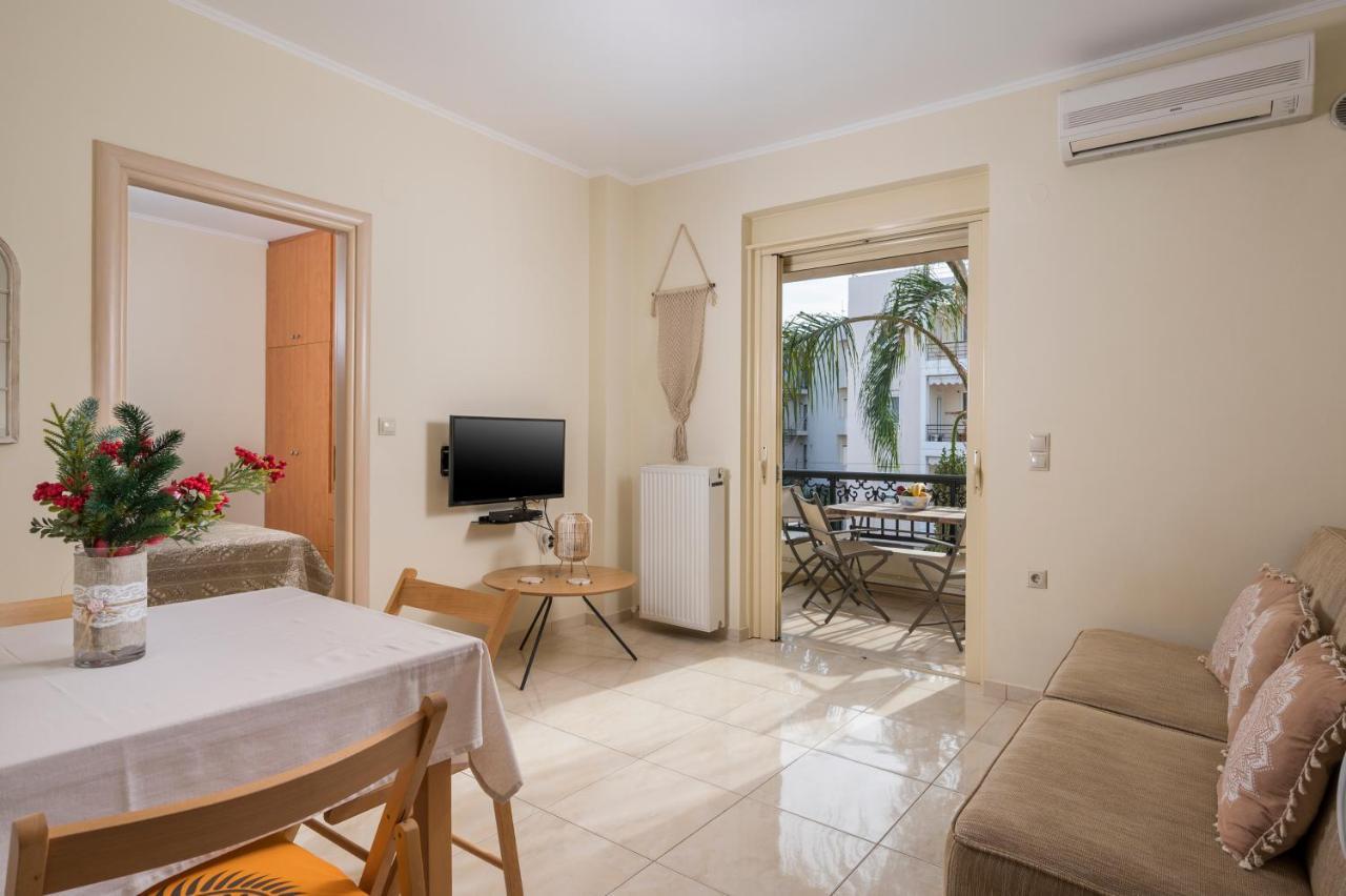 Ferienwohnung Luxury Coastal Retreat, Mountain View Balcony With Palm Trees & Parking Chania  Exterior foto