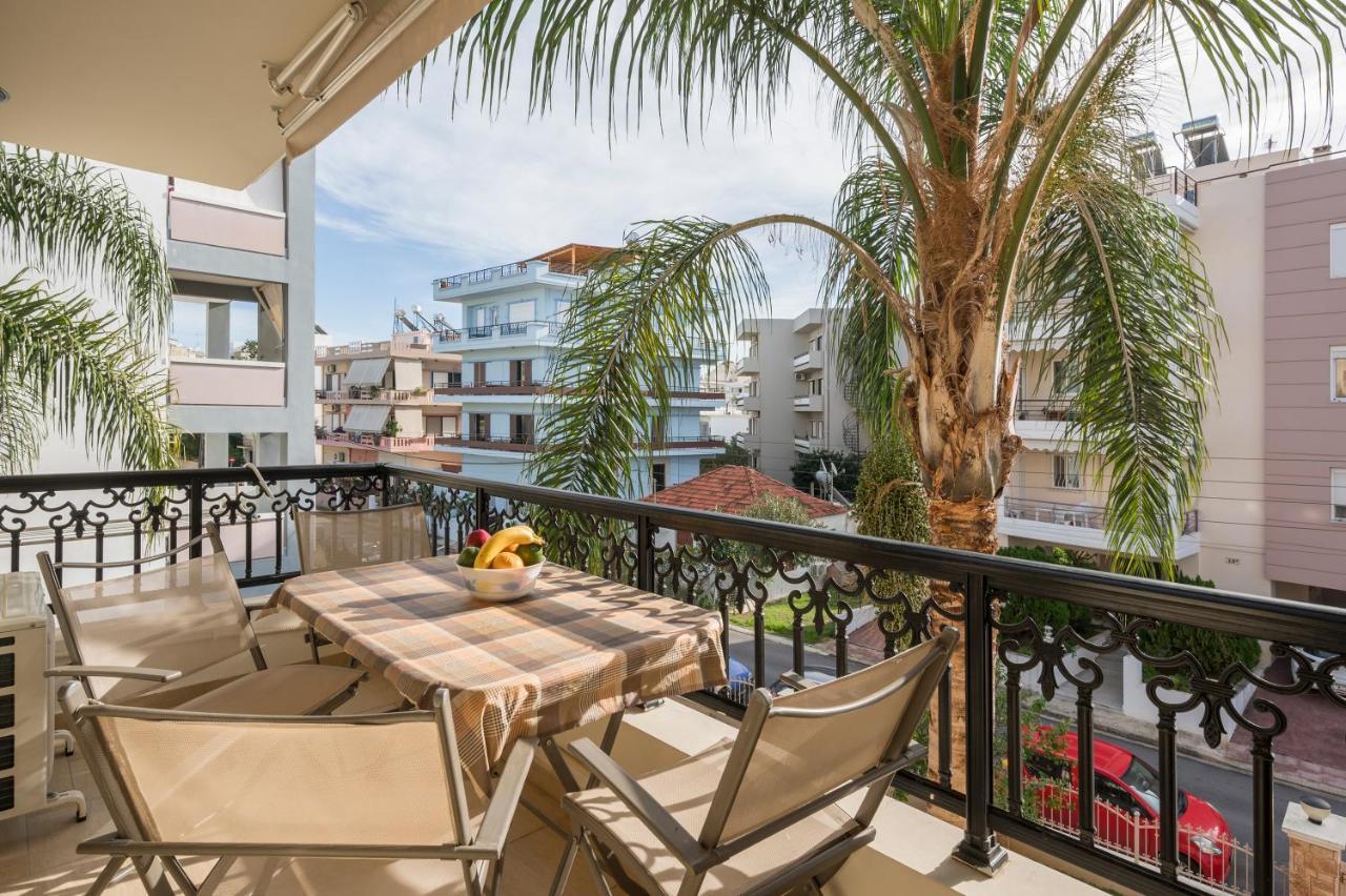 Ferienwohnung Luxury Coastal Retreat, Mountain View Balcony With Palm Trees & Parking Chania  Exterior foto