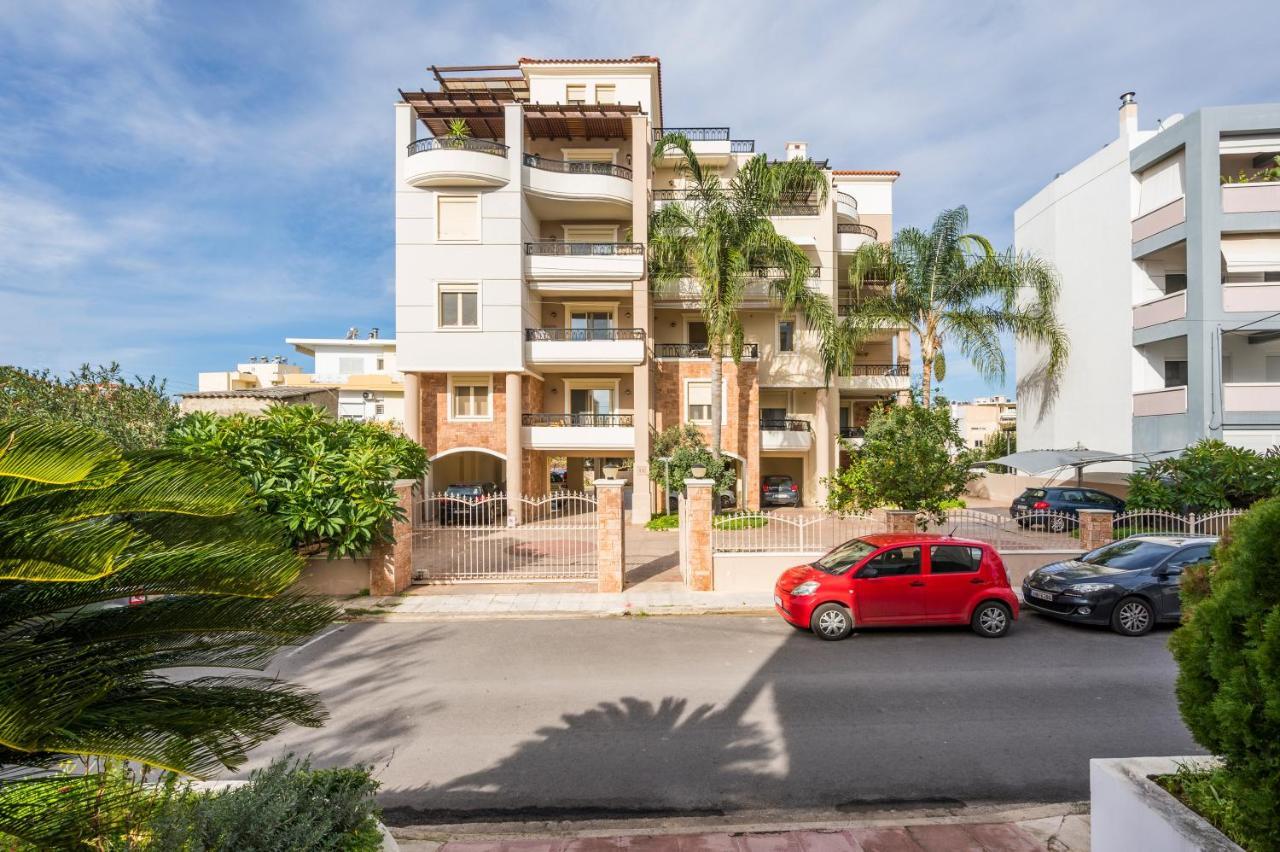Ferienwohnung Luxury Coastal Retreat, Mountain View Balcony With Palm Trees & Parking Chania  Exterior foto